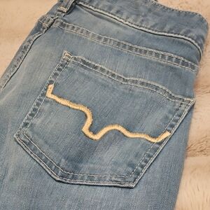 Kimes Ranch Light Blue Jeans with Gold Stitching